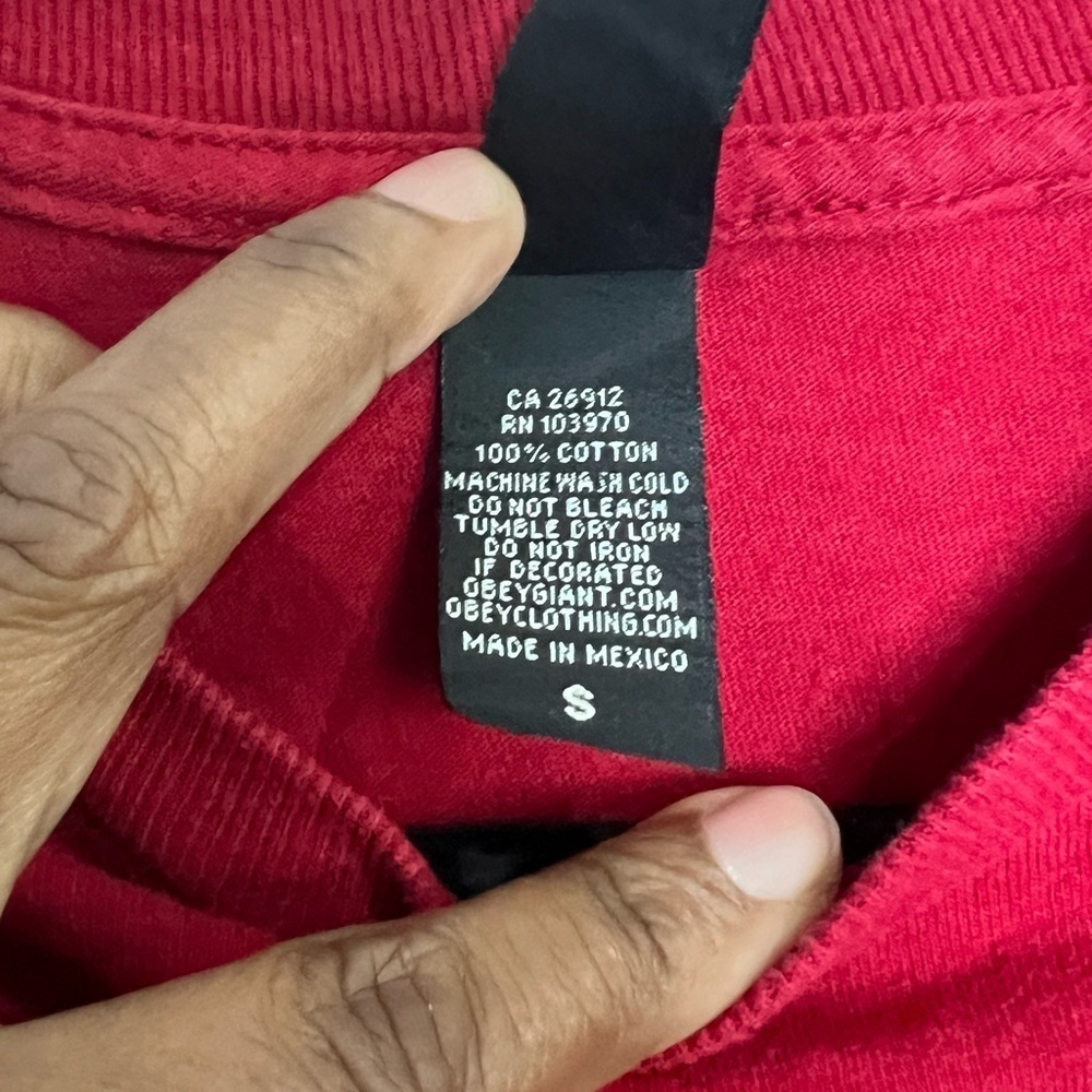 Obey Men’s “The Street’s Are Ours” Red T-shirt - Size Small - Picture 2 of 5